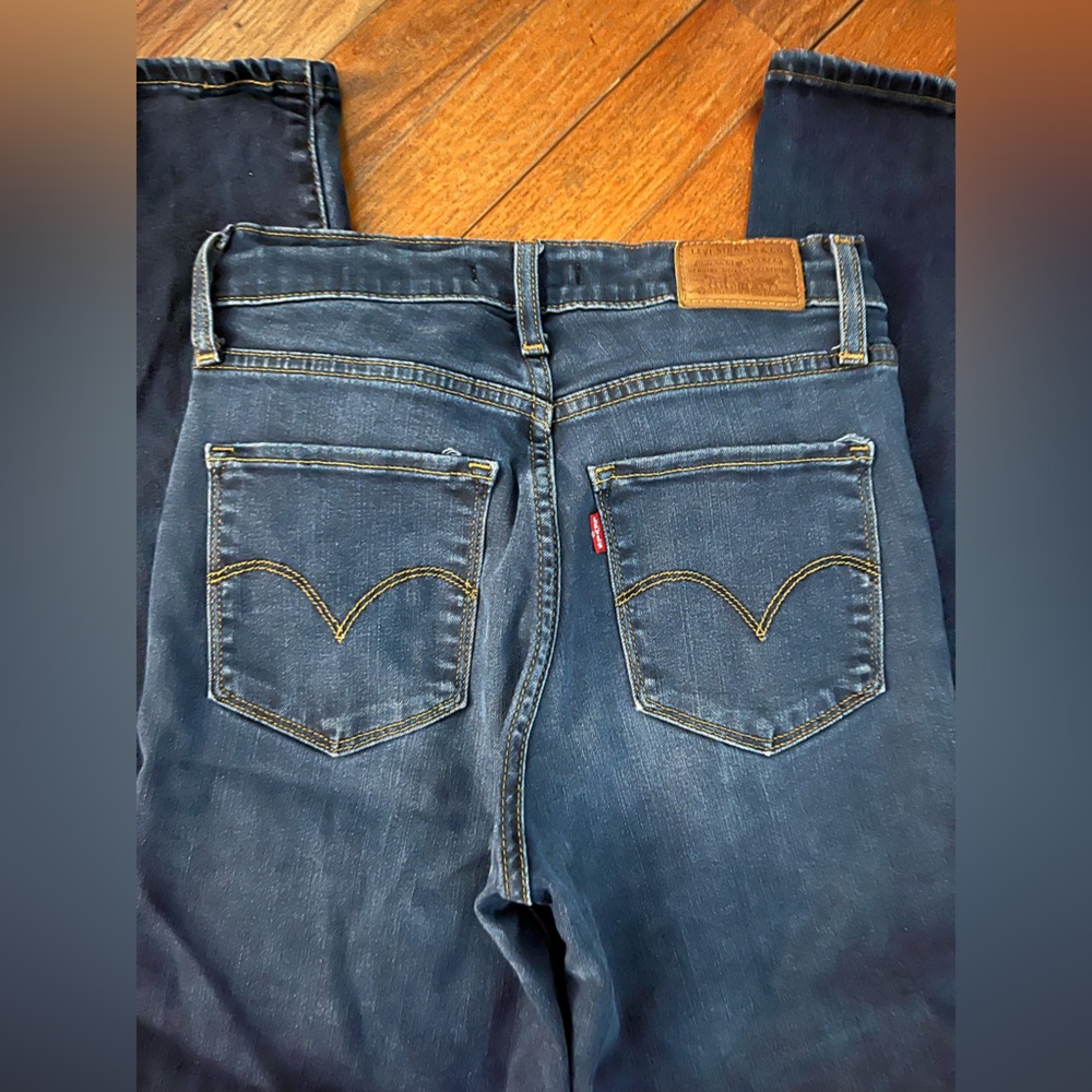 Levi’s high rise straight jeans